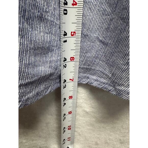 Y2K Blue Gingham Wrap Front Dress Off the Shoulders Size Med Pockets Fairy Lined - Picture 8 of 11